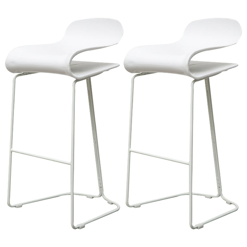 Industrial Iron Simple Barstool Indoor Tall Stool with ABS Seat White Set of 2 Clearhalo 'Bar Furniture' 'Bar Stools' 'bar_stools' 'furniture_bar_stools' 'Kitchen & Dining Furniture' 'kitchen&dining_furn' 'kitchen' 'kitchen_furn' Furniture' 4183342