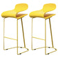 Industrial Iron Simple Barstool Indoor Tall Stool with ABS Seat Yellow Set of 2 Clearhalo 'Bar Furniture' 'Bar Stools' 'bar_stools' 'furniture_bar_stools' 'Kitchen & Dining Furniture' 'kitchen&dining_furn' 'kitchen' 'kitchen_furn' Furniture' 4183345