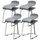 Industrial Iron Simple Barstool Indoor Tall Stool with ABS Seat Grey Set of 4 Short Stool(22"H) Clearhalo 'Bar Furniture' 'Bar Stools' 'bar_stools' 'furniture_bar_stools' 'Kitchen & Dining Furniture' 'kitchen&dining_furn' 'kitchen' 'kitchen_furn' Furniture' 4183350
