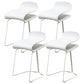 Industrial Iron Simple Barstool Indoor Tall Stool with ABS Seat White Set of 4 Short Stool(22"H) Clearhalo 'Bar Furniture' 'Bar Stools' 'bar_stools' 'furniture_bar_stools' 'Kitchen & Dining Furniture' 'kitchen&dining_furn' 'kitchen' 'kitchen_furn' Furniture' 4183351