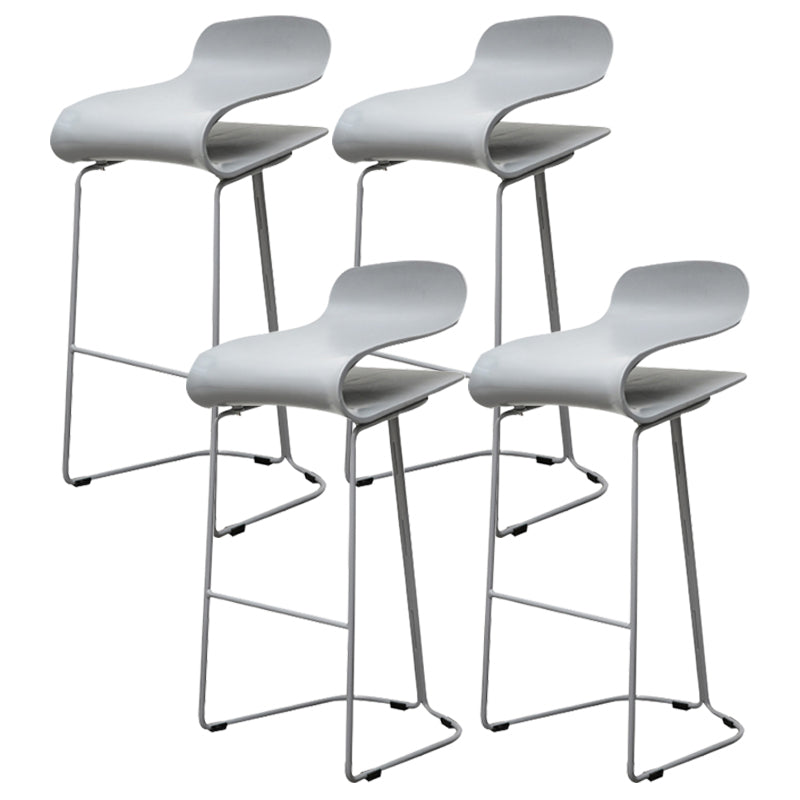 Industrial Iron Simple Barstool Indoor Tall Stool with ABS Seat Grey Set of 4 Clearhalo 'Bar Furniture' 'Bar Stools' 'bar_stools' 'furniture_bar_stools' 'Kitchen & Dining Furniture' 'kitchen&dining_furn' 'kitchen' 'kitchen_furn' Furniture' 4183354