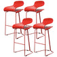 Industrial Iron Simple Barstool Indoor Tall Stool with ABS Seat Red Set of 4 Clearhalo 'Bar Furniture' 'Bar Stools' 'bar_stools' 'furniture_bar_stools' 'Kitchen & Dining Furniture' 'kitchen&dining_furn' 'kitchen' 'kitchen_furn' Furniture' 4183356