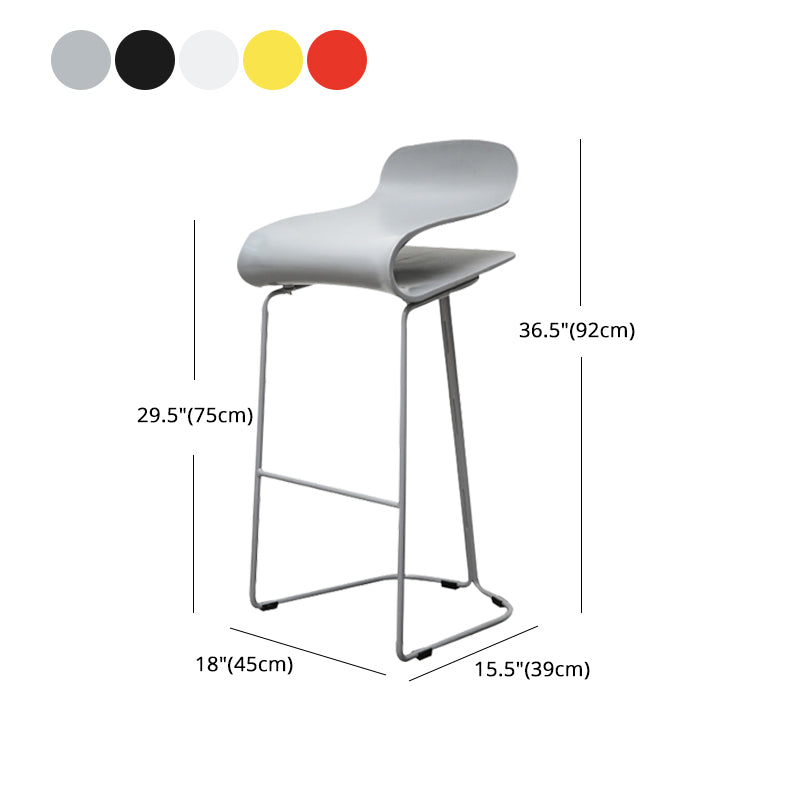 Industrial Iron Simple Barstool Indoor Tall Stool with ABS Seat Clearhalo 'Bar Furniture' 'Bar Stools' 'bar_stools' 'furniture_bar_stools' 'Kitchen & Dining Furniture' 'kitchen&dining_furn' 'kitchen' 'kitchen_furn' Furniture' 4183359