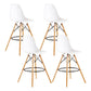 Modern Living Room Counter Stool Colorful Simple Stool with Wood Base White Set of 4 Clearhalo 'Bar Furniture' 'Bar Stools' 'bar_stools' 'furniture_bar_stools' 'Kitchen & Dining Furniture' 'kitchen&dining_furn' 'kitchen' 'kitchen_furn' Furniture' 4183366