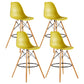 Modern Living Room Counter Stool Colorful Simple Stool with Wood Base Ginger Set of 4 Clearhalo 'Bar Furniture' 'Bar Stools' 'bar_stools' 'furniture_bar_stools' 'Kitchen & Dining Furniture' 'kitchen&dining_furn' 'kitchen' 'kitchen_furn' Furniture' 4183369