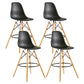 Modern Living Room Counter Stool Colorful Simple Stool with Wood Base Black Set of 4 Clearhalo 'Bar Furniture' 'Bar Stools' 'bar_stools' 'furniture_bar_stools' 'Kitchen & Dining Furniture' 'kitchen&dining_furn' 'kitchen' 'kitchen_furn' Furniture' 4183371