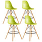 Modern Living Room Counter Stool Colorful Simple Stool with Wood Base Green Set of 4 Clearhalo 'Bar Furniture' 'Bar Stools' 'bar_stools' 'furniture_bar_stools' 'Kitchen & Dining Furniture' 'kitchen&dining_furn' 'kitchen' 'kitchen_furn' Furniture' 4183380