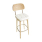 Industrial Style Counter Stools Wood Upholstered Bar Stools Bristol with Square Seat Natural 1 Piece Clearhalo 'Bar Furniture' 'Bar Stools' 'bar_stools' 'furniture_bar_stools' 'Kitchen & Dining Furniture' 'kitchen&dining_furn' 'kitchen' 'kitchen_furn' Furniture' 4183469