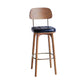 Industrial Style Counter Stools Wood Upholstered Bar Stools Bristol with Square Seat Clearhalo 'Bar Furniture' 'Bar Stools' 'bar_stools' 'furniture_bar_stools' 'Kitchen & Dining Furniture' 'kitchen&dining_furn' 'kitchen' 'kitchen_furn' Furniture' 4183476