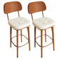 Industrial Style Counter Stools Wood Upholstered Bar Stools Bristol with Square Seat White Set of 2 Clearhalo 'Bar Furniture' 'Bar Stools' 'bar_stools' 'furniture_bar_stools' 'Kitchen & Dining Furniture' 'kitchen&dining_furn' 'kitchen' 'kitchen_furn' Furniture' 4183477
