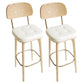 Industrial Style Counter Stools Wood Upholstered Bar Stools Bristol with Square Seat Natural Set of 2 Clearhalo 'Bar Furniture' 'Bar Stools' 'bar_stools' 'furniture_bar_stools' 'Kitchen & Dining Furniture' 'kitchen&dining_furn' 'kitchen' 'kitchen_furn' Furniture' 4183478