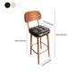 Industrial Style Counter Stools Wood Upholstered Bar Stools Bristol with Square Seat Clearhalo 'Bar Furniture' 'Bar Stools' 'bar_stools' 'furniture_bar_stools' 'Kitchen & Dining Furniture' 'kitchen&dining_furn' 'kitchen' 'kitchen_furn' Furniture' 4183487