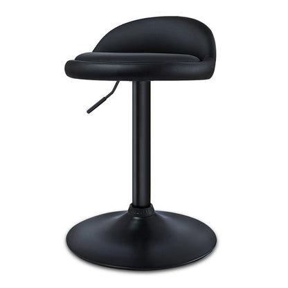 Black Modern Metal Bar Stool Adjustable Footrest Low Back Indoor Stool Without Footrest Clearhalo 'Bar Furniture' 'Bar Stools' 'bar_stools' 'furniture_bar_stools' 'Kitchen & Dining Furniture' 'kitchen&dining_furn' 'kitchen' 'kitchen_furn' Furniture' 4183529