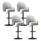 Adjustable Height Counter & Bar Stool Indoor Leather Bucket Footrest Stool Dark Gray Set of 4 Clearhalo 'Bar Furniture' 'Bar Stools' 'bar_stools' 'furniture_bar_stools' 'Kitchen & Dining Furniture' 'kitchen&dining_furn' 'kitchen' 'kitchen_furn' Furniture' 4183552