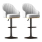 Adjustable Height Counter & Bar Stool Indoor Leather Bucket Footrest Stool Light Gray Set of 2 Clearhalo 'Bar Furniture' 'Bar Stools' 'bar_stools' 'furniture_bar_stools' 'Kitchen & Dining Furniture' 'kitchen&dining_furn' 'kitchen' 'kitchen_furn' Furniture' 4183562