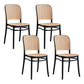 Square Plastic Modern Bar Stool Footrest Low Back Counter Stool for Coffee Shop Black Set of 4 Short Stool(18"H) Clearhalo 'Bar Furniture' 'Bar Stools' 'bar_stools' 'furniture_bar_stools' 'Kitchen & Dining Furniture' 'kitchen&dining_furn' 'kitchen' 'kitchen_furn' Furniture' 4183571