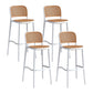 Square Plastic Modern Bar Stool Footrest Low Back Counter Stool for Coffee Shop White Set of 4 Clearhalo 'Bar Furniture' 'Bar Stools' 'bar_stools' 'furniture_bar_stools' 'Kitchen & Dining Furniture' 'kitchen&dining_furn' 'kitchen' 'kitchen_furn' Furniture' 4183576