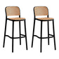 Square Plastic Modern Bar Stool Footrest Low Back Counter Stool for Coffee Shop Black Set of 2 Counter Stool(26"H) Clearhalo 'Bar Furniture' 'Bar Stools' 'bar_stools' 'furniture_bar_stools' 'Kitchen & Dining Furniture' 'kitchen&dining_furn' 'kitchen' 'kitchen_furn' Furniture' 4183581