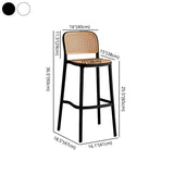 Square Plastic Modern Bar Stool Footrest Low Back Counter Stool for Coffee Shop Clearhalo 'Bar Furniture' 'Bar Stools' 'bar_stools' 'furniture_bar_stools' 'Kitchen & Dining Furniture' 'kitchen&dining_furn' 'kitchen' 'kitchen_furn' Furniture' 4183590
