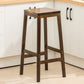 Modern Folding Armless Counter Stool Wood Living Room Bar Stool with Footrest Brown Bar Stool (28" H) Clearhalo 'Bar Furniture' 'Bar Stools' 'bar_stools' 'furniture_bar_stools' 'Kitchen & Dining Furniture' 'kitchen&dining_furn' 'kitchen' 'kitchen_furn' Furniture' 4183593