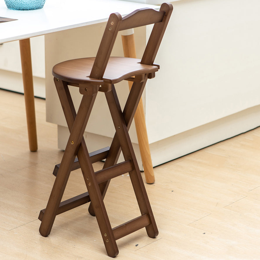 Modern Folding Armless Counter Stool Wood Living Room Bar Stool with Footrest Clearhalo 'Bar Furniture' 'Bar Stools' 'bar_stools' 'furniture_bar_stools' 'Kitchen & Dining Furniture' 'kitchen&dining_furn' 'kitchen' 'kitchen_furn' Furniture' 4183597