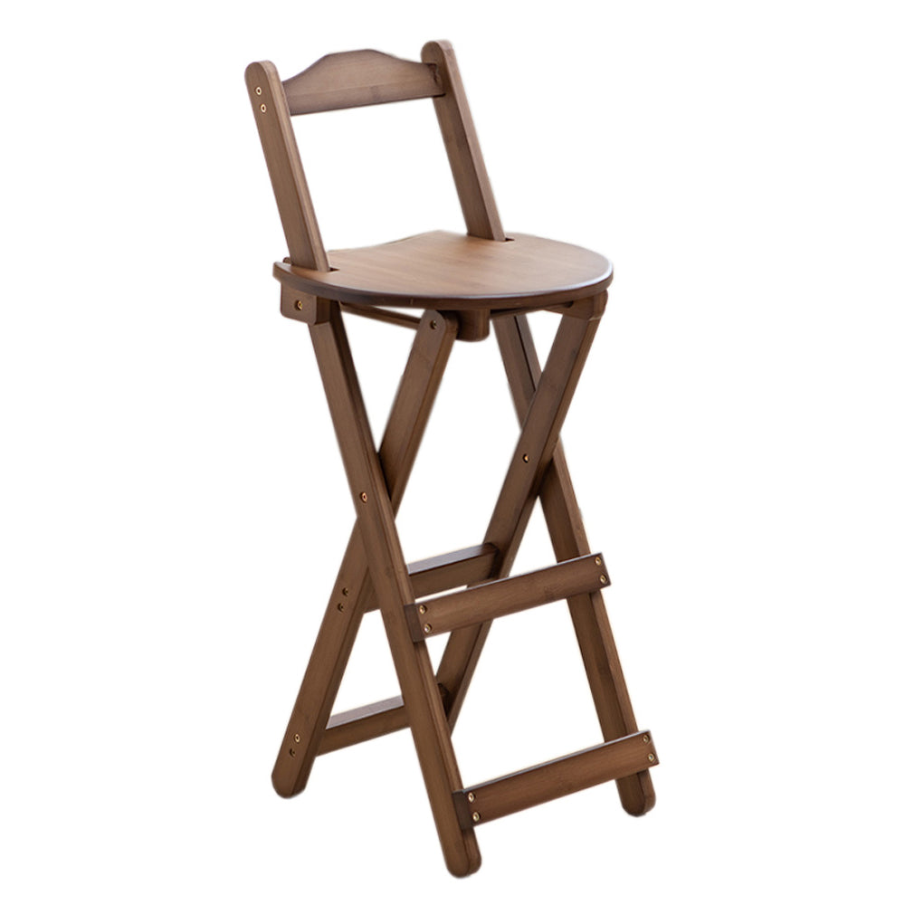 Modern Folding Armless Counter Stool Wood Living Room Bar Stool with Footrest Clearhalo 'Bar Furniture' 'Bar Stools' 'bar_stools' 'furniture_bar_stools' 'Kitchen & Dining Furniture' 'kitchen&dining_furn' 'kitchen' 'kitchen_furn' Furniture' 4183600