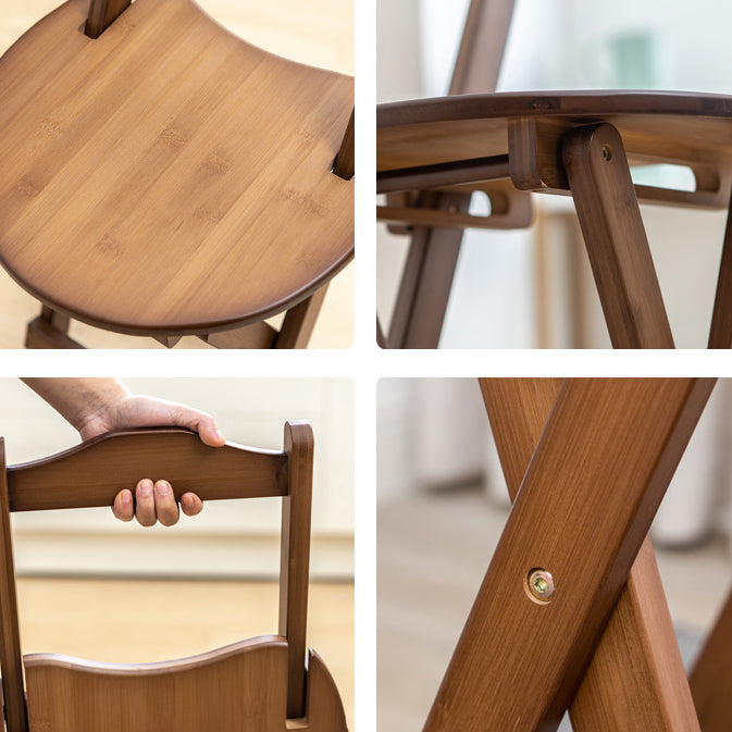 Modern Folding Armless Counter Stool Wood Living Room Bar Stool with Footrest Clearhalo 'Bar Furniture' 'Bar Stools' 'bar_stools' 'furniture_bar_stools' 'Kitchen & Dining Furniture' 'kitchen&dining_furn' 'kitchen' 'kitchen_furn' Furniture' 4183605