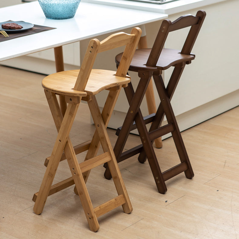 Modern Folding Armless Counter Stool Wood Living Room Bar Stool with Footrest Clearhalo 'Bar Furniture' 'Bar Stools' 'bar_stools' 'furniture_bar_stools' 'Kitchen & Dining Furniture' 'kitchen&dining_furn' 'kitchen' 'kitchen_furn' Furniture' 4183606