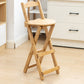 Modern Folding Armless Counter Stool Wood Living Room Bar Stool with Footrest Natural Bar Stool(30"H) Clearhalo 'Bar Furniture' 'Bar Stools' 'bar_stools' 'furniture_bar_stools' 'Kitchen & Dining Furniture' 'kitchen&dining_furn' 'kitchen' 'kitchen_furn' Furniture' 4183611