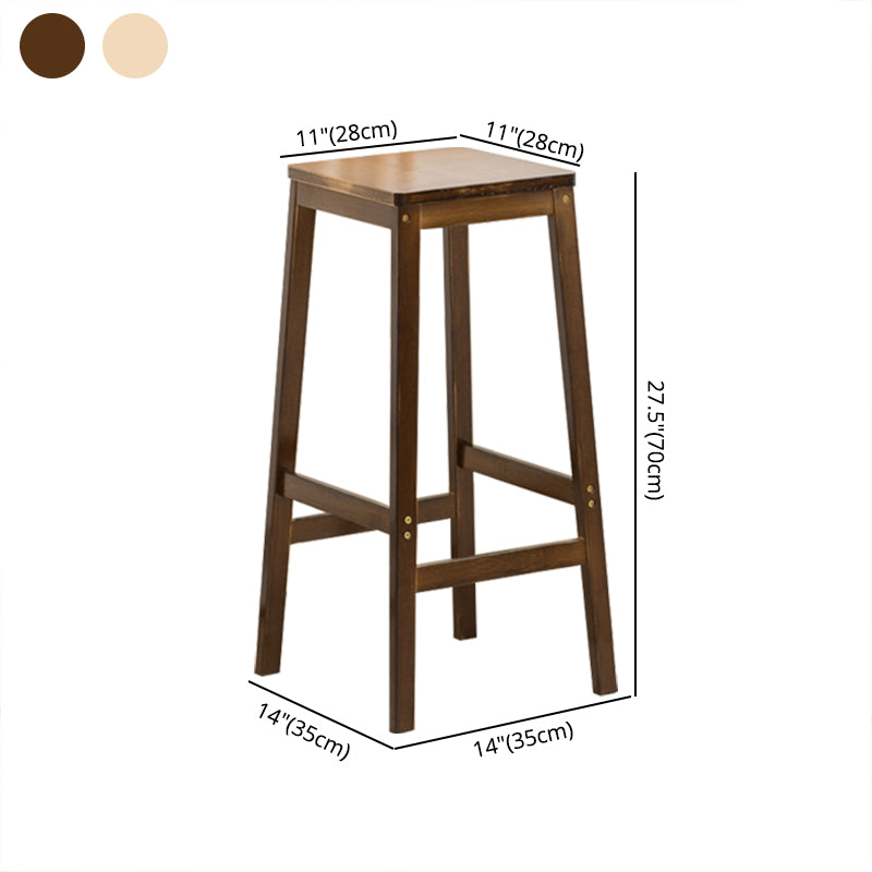 Modern Folding Armless Counter Stool Wood Living Room Bar Stool with Footrest Clearhalo 'Bar Furniture' 'Bar Stools' 'bar_stools' 'furniture_bar_stools' 'Kitchen & Dining Furniture' 'kitchen&dining_furn' 'kitchen' 'kitchen_furn' Furniture' 4183614