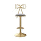 Adjustable Glam Bar Stool Footrest Low Back Upholstered Indoor Counter Stool Grey 1 Piece Non-Upholstered Clearhalo 'Bar Furniture' 'Bar Stools' 'bar_stools' 'furniture_bar_stools' 'Kitchen & Dining Furniture' 'kitchen&dining_furn' 'kitchen' 'kitchen_furn' Furniture' 4183619