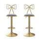 Adjustable Glam Bar Stool Footrest Low Back Upholstered Indoor Counter Stool Grey Set of 2 Non-Upholstered Clearhalo 'Bar Furniture' 'Bar Stools' 'bar_stools' 'furniture_bar_stools' 'Kitchen & Dining Furniture' 'kitchen&dining_furn' 'kitchen' 'kitchen_furn' Furniture' 4183621