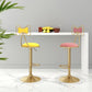 Adjustable Glam Bar Stool Footrest Low Back Upholstered Indoor Counter Stool Clearhalo 'Bar Furniture' 'Bar Stools' 'bar_stools' 'furniture_bar_stools' 'Kitchen & Dining Furniture' 'kitchen&dining_furn' 'kitchen' 'kitchen_furn' Furniture' 4183625
