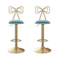 Adjustable Glam Bar Stool Footrest Low Back Upholstered Indoor Counter Stool Sky Blue Set of 2 Non-Upholstered Clearhalo 'Bar Furniture' 'Bar Stools' 'bar_stools' 'furniture_bar_stools' 'Kitchen & Dining Furniture' 'kitchen&dining_furn' 'kitchen' 'kitchen_furn' Furniture' 4183626