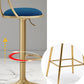 Adjustable Glam Bar Stool Footrest Low Back Upholstered Indoor Counter Stool Clearhalo 'Bar Furniture' 'Bar Stools' 'bar_stools' 'furniture_bar_stools' 'Kitchen & Dining Furniture' 'kitchen&dining_furn' 'kitchen' 'kitchen_furn' Furniture' 4183631