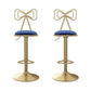 Adjustable Glam Bar Stool Footrest Low Back Upholstered Indoor Counter Stool Blue Set of 2 Non-Upholstered Clearhalo 'Bar Furniture' 'Bar Stools' 'bar_stools' 'furniture_bar_stools' 'Kitchen & Dining Furniture' 'kitchen&dining_furn' 'kitchen' 'kitchen_furn' Furniture' 4183632