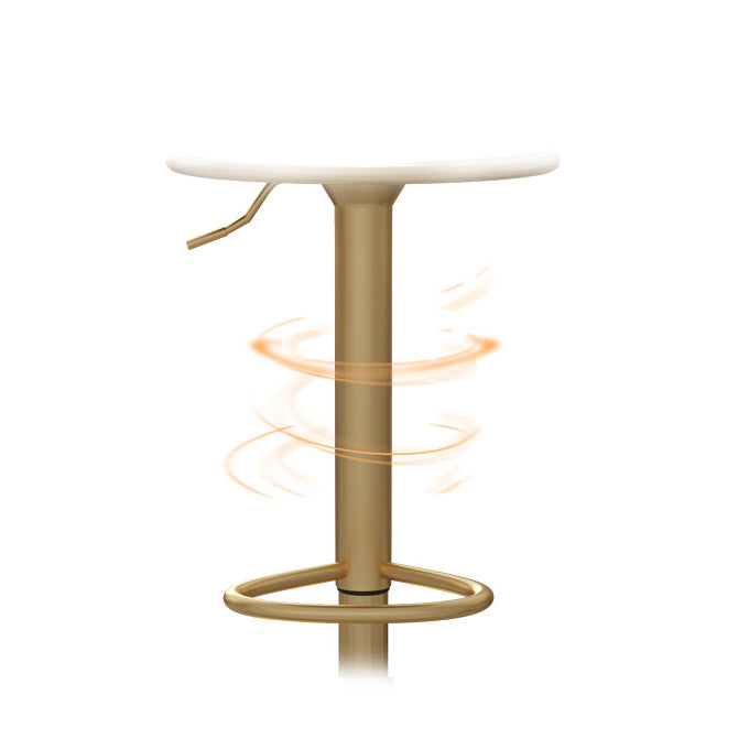 Adjustable Glam Bar Stool Footrest Low Back Upholstered Indoor Counter Stool Clearhalo 'Bar Furniture' 'Bar Stools' 'bar_stools' 'furniture_bar_stools' 'Kitchen & Dining Furniture' 'kitchen&dining_furn' 'kitchen' 'kitchen_furn' Furniture' 4183634