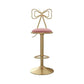 Adjustable Glam Bar Stool Footrest Low Back Upholstered Indoor Counter Stool Pink 1 Piece Non-Upholstered Clearhalo 'Bar Furniture' 'Bar Stools' 'bar_stools' 'furniture_bar_stools' 'Kitchen & Dining Furniture' 'kitchen&dining_furn' 'kitchen' 'kitchen_furn' Furniture' 4183643