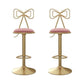 Adjustable Glam Bar Stool Footrest Low Back Upholstered Indoor Counter Stool Pink Set of 2 Non-Upholstered Clearhalo 'Bar Furniture' 'Bar Stools' 'bar_stools' 'furniture_bar_stools' 'Kitchen & Dining Furniture' 'kitchen&dining_furn' 'kitchen' 'kitchen_furn' Furniture' 4183644