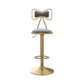 Adjustable Glam Bar Stool Footrest Low Back Upholstered Indoor Counter Stool Grey 1 Piece Upholstered Clearhalo 'Bar Furniture' 'Bar Stools' 'bar_stools' 'furniture_bar_stools' 'Kitchen & Dining Furniture' 'kitchen&dining_furn' 'kitchen' 'kitchen_furn' Furniture' 4183646