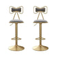 Adjustable Glam Bar Stool Footrest Low Back Upholstered Indoor Counter Stool Grey Set of 2 Upholstered Clearhalo 'Bar Furniture' 'Bar Stools' 'bar_stools' 'furniture_bar_stools' 'Kitchen & Dining Furniture' 'kitchen&dining_furn' 'kitchen' 'kitchen_furn' Furniture' 4183647