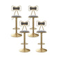 Adjustable Glam Bar Stool Footrest Low Back Upholstered Indoor Counter Stool Grey Set of 4 Upholstered Clearhalo 'Bar Furniture' 'Bar Stools' 'bar_stools' 'furniture_bar_stools' 'Kitchen & Dining Furniture' 'kitchen&dining_furn' 'kitchen' 'kitchen_furn' Furniture' 4183648