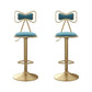 Adjustable Glam Bar Stool Footrest Low Back Upholstered Indoor Counter Stool Sky Blue Set of 2 Upholstered Clearhalo 'Bar Furniture' 'Bar Stools' 'bar_stools' 'furniture_bar_stools' 'Kitchen & Dining Furniture' 'kitchen&dining_furn' 'kitchen' 'kitchen_furn' Furniture' 4183650