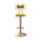 Adjustable Glam Bar Stool Footrest Low Back Upholstered Indoor Counter Stool Yellow 1 Piece Upholstered Clearhalo 'Bar Furniture' 'Bar Stools' 'bar_stools' 'furniture_bar_stools' 'Kitchen & Dining Furniture' 'kitchen&dining_furn' 'kitchen' 'kitchen_furn' Furniture' 4183658