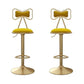 Adjustable Glam Bar Stool Footrest Low Back Upholstered Indoor Counter Stool Yellow Set of 2 Upholstered Clearhalo 'Bar Furniture' 'Bar Stools' 'bar_stools' 'furniture_bar_stools' 'Kitchen & Dining Furniture' 'kitchen&dining_furn' 'kitchen' 'kitchen_furn' Furniture' 4183659