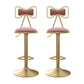 Adjustable Glam Bar Stool Footrest Low Back Upholstered Indoor Counter Stool Pink Set of 2 Upholstered Clearhalo 'Bar Furniture' 'Bar Stools' 'bar_stools' 'furniture_bar_stools' 'Kitchen & Dining Furniture' 'kitchen&dining_furn' 'kitchen' 'kitchen_furn' Furniture' 4183661