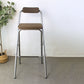 Modern Backrest Folding Counter Stool Steel Living Room Bar Stool with Footrest Clearhalo 'Bar Furniture' 'Bar Stools' 'bar_stools' 'furniture_bar_stools' 'Kitchen & Dining Furniture' 'kitchen&dining_furn' 'kitchen' 'kitchen_furn' Furniture' 4183665