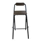 Modern Backrest Folding Counter Stool Steel Living Room Bar Stool with Footrest Black 1 Piece Clearhalo 'Bar Furniture' 'Bar Stools' 'bar_stools' 'furniture_bar_stools' 'Kitchen & Dining Furniture' 'kitchen&dining_furn' 'kitchen' 'kitchen_furn' Furniture' 4183666