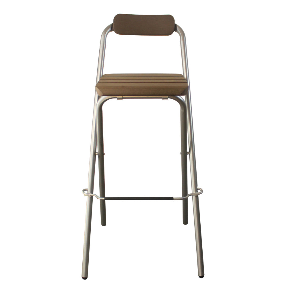 Modern Backrest Folding Counter Stool Steel Living Room Bar Stool with Footrest Clearhalo 'Bar Furniture' 'Bar Stools' 'bar_stools' 'furniture_bar_stools' 'Kitchen & Dining Furniture' 'kitchen&dining_furn' 'kitchen' 'kitchen_furn' Furniture' 4183674