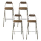 Modern Backrest Folding Counter Stool Steel Living Room Bar Stool with Footrest Silver Set of 4 Clearhalo 'Bar Furniture' 'Bar Stools' 'bar_stools' 'furniture_bar_stools' 'Kitchen & Dining Furniture' 'kitchen&dining_furn' 'kitchen' 'kitchen_furn' Furniture' 4183675